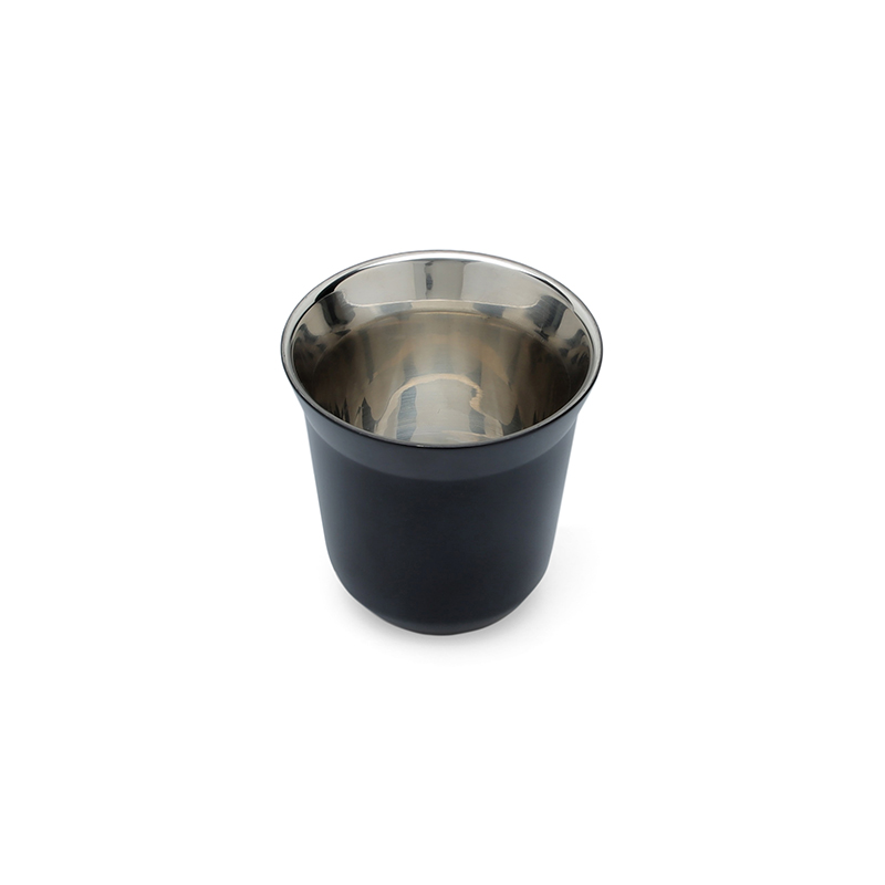 GAHWA - Hans Larsen Double Wall Stainless Steel Cup Set - Black