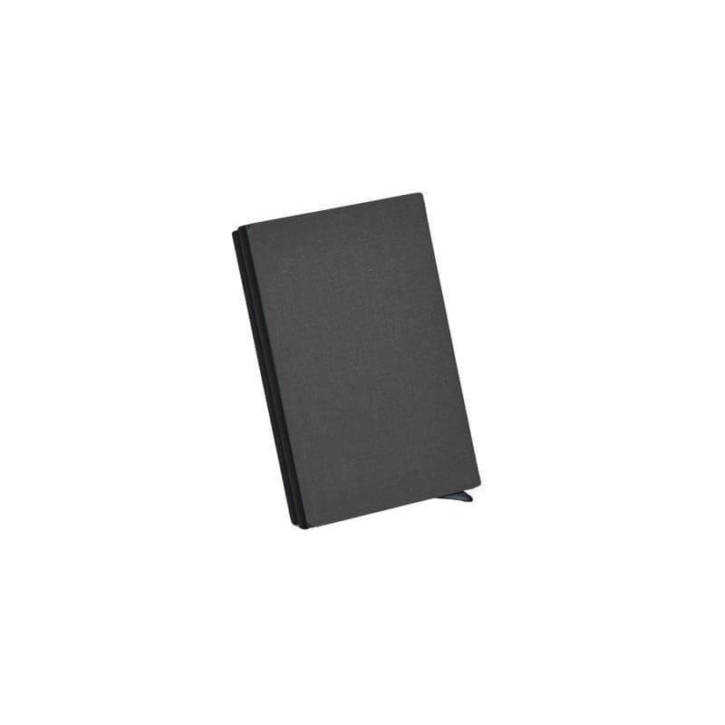 TESSIN - SANTHOME - Set of Notebook, Pen and Card Holder - Black