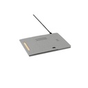 BLACE - @memorii Recycled PU Mouse Pad with Wireless Charger & Mobile Stand - Grey