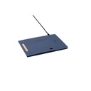 BLACE - @memorii Recycled PU Mouse Pad with Wireless Charger & Mobile Stand - Blue