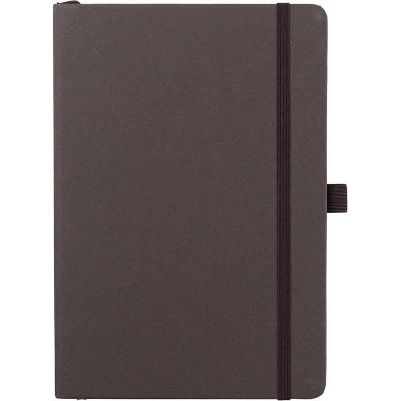 ABULA - eco-neutral A5 Fruit Paper Hard Cover Notebook & Ball Pen - Coffee