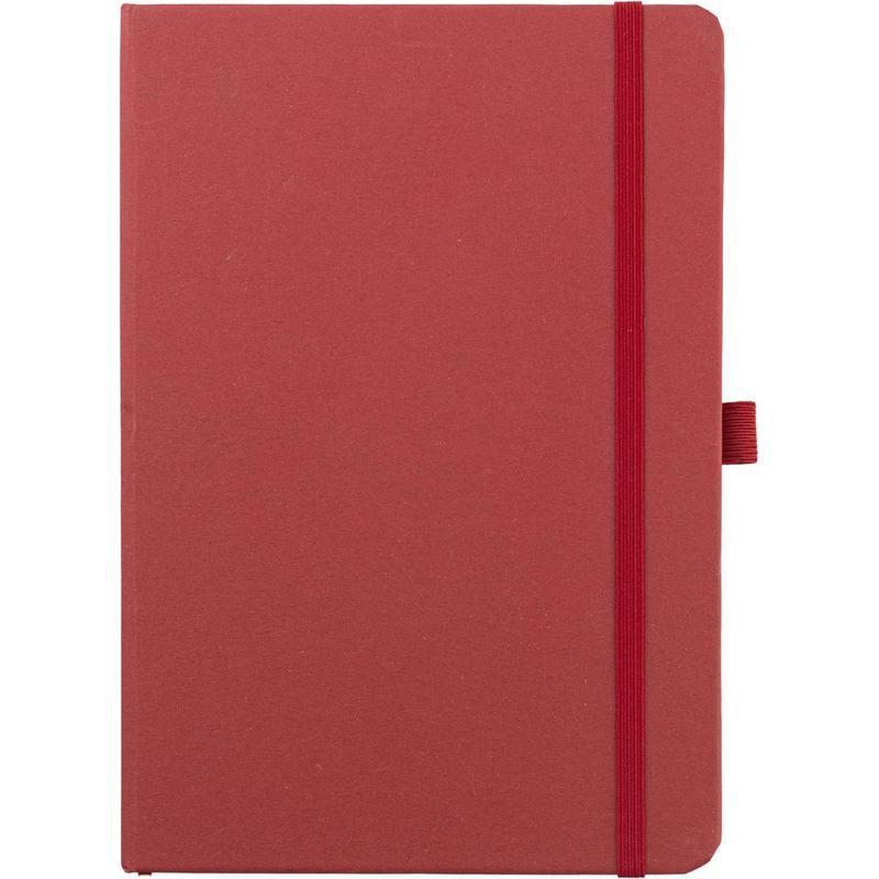 ABULA - eco-neutral A5 Fruit Paper Hard Cover Notebook & Ball Pen - Cherry