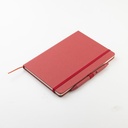 ABULA - eco-neutral A5 Fruit Paper Hard Cover Notebook & Ball Pen - Cherry