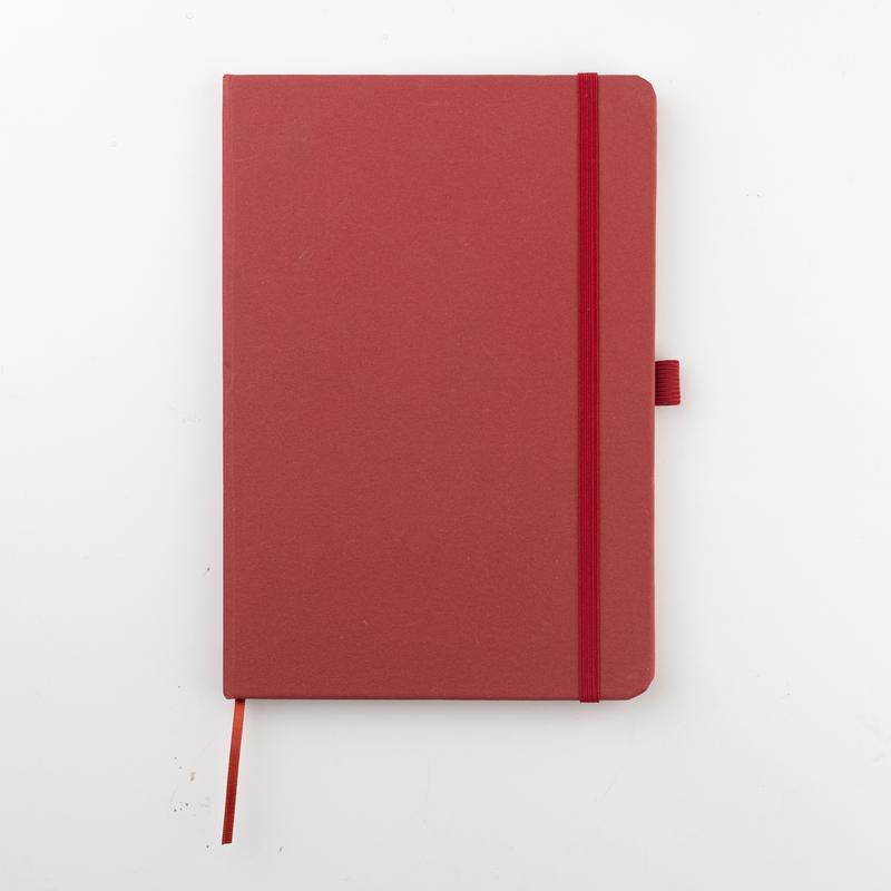 ABULA - eco-neutral A5 Fruit Paper Hard Cover Notebook & Ball Pen - Cherry