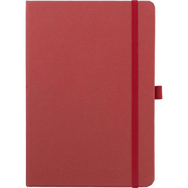 ABULA - eco-neutral A5 Fruit Paper Hard Cover Notebook & Ball Pen - Cherry