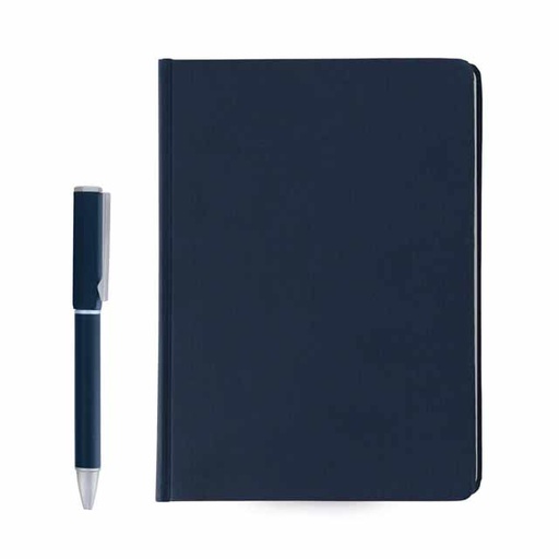 TOMAR - SANTHOME Set Of PU Thermo Notebook And Pen - Blue