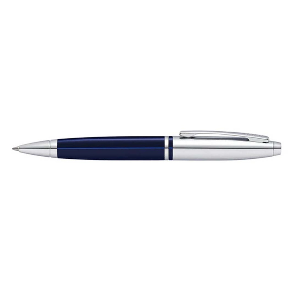 Calais Chrome & Blue Lacquer Ballpoint Pen