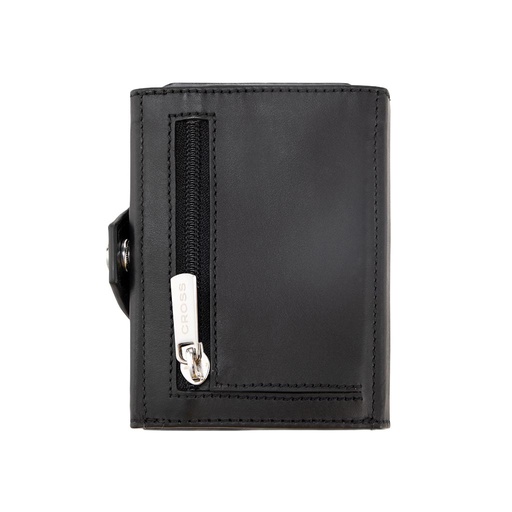 CROSS Soft Grain Leather 6CC Trifold Compact Wallet - Black