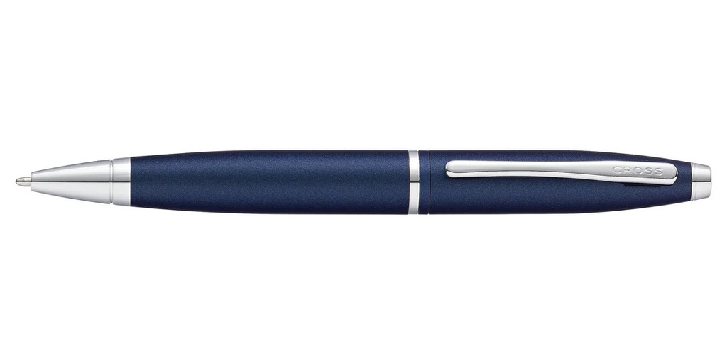 Cross Calais™ Matte Metallic Blue with Polished Chrome Appointments Ballpoint Pen (Blue Ink) 