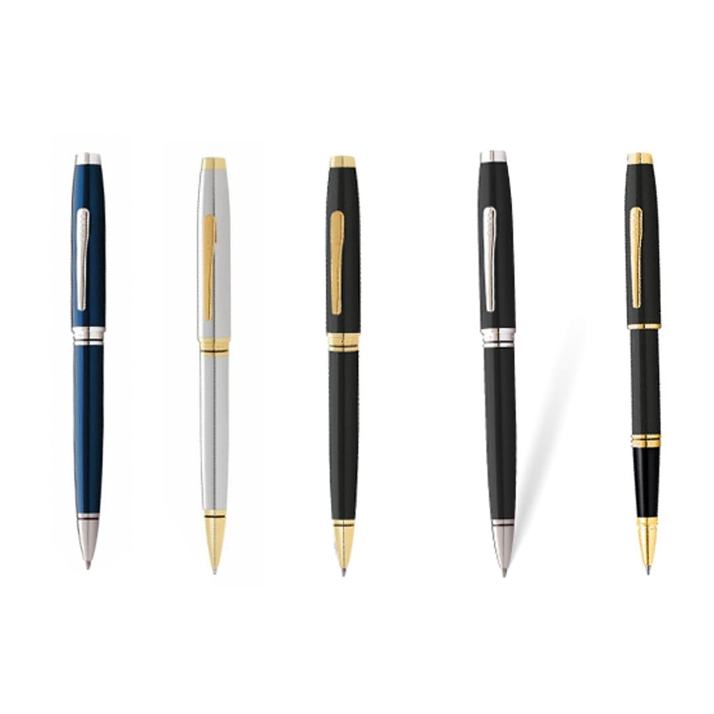Coventry Classic Black Lacquer with Gold Tone Appointments Ballpoint Pen (Blue Ink) 