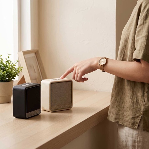 FELIX - @memorii Portable Wireless Speaker - Black / Silver 