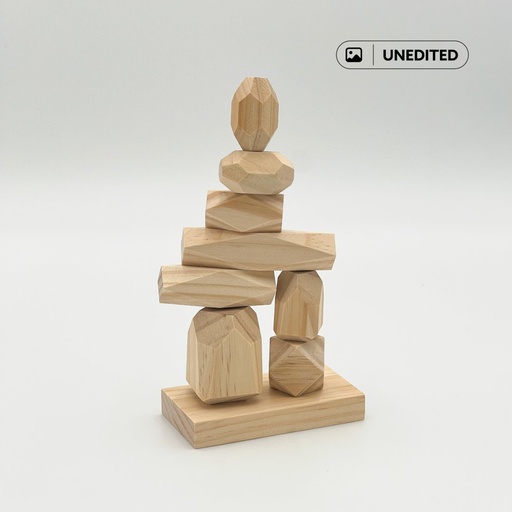BIRCH - Wood Balancing Rocks Game with Pouch