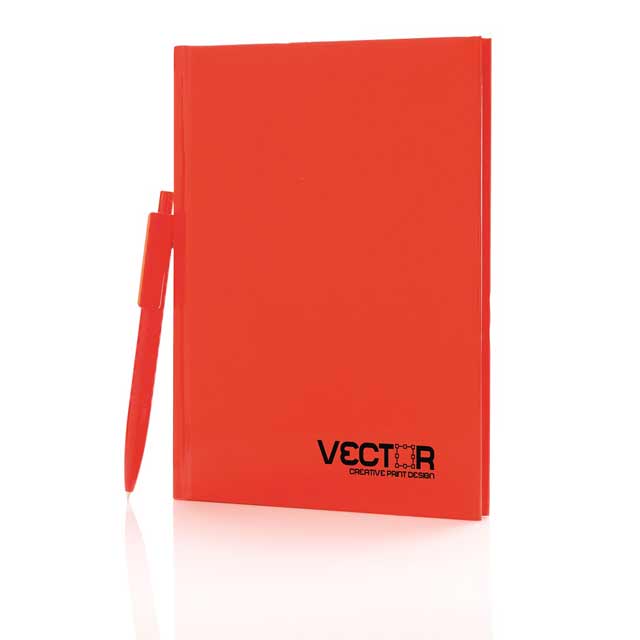 XD A5 Hard Cover Notebook With Pen - Red