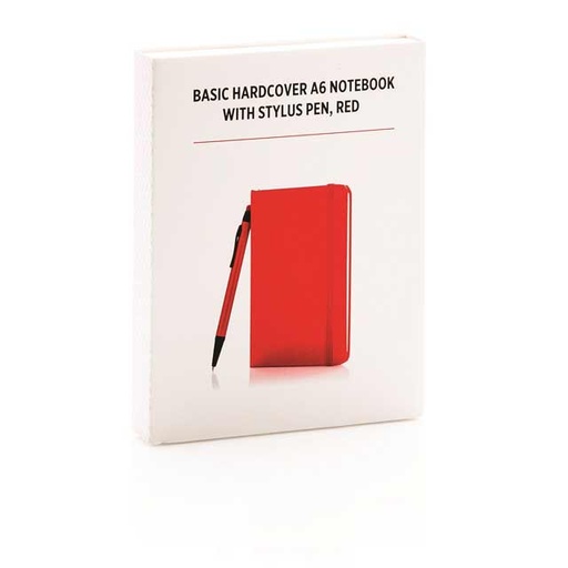 XD A6 Hard Cover Notebook With Stylus Pen - Red