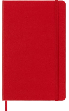 Moleskine Classic Large Ruled Hard Cover Notebook - Scarlet Red