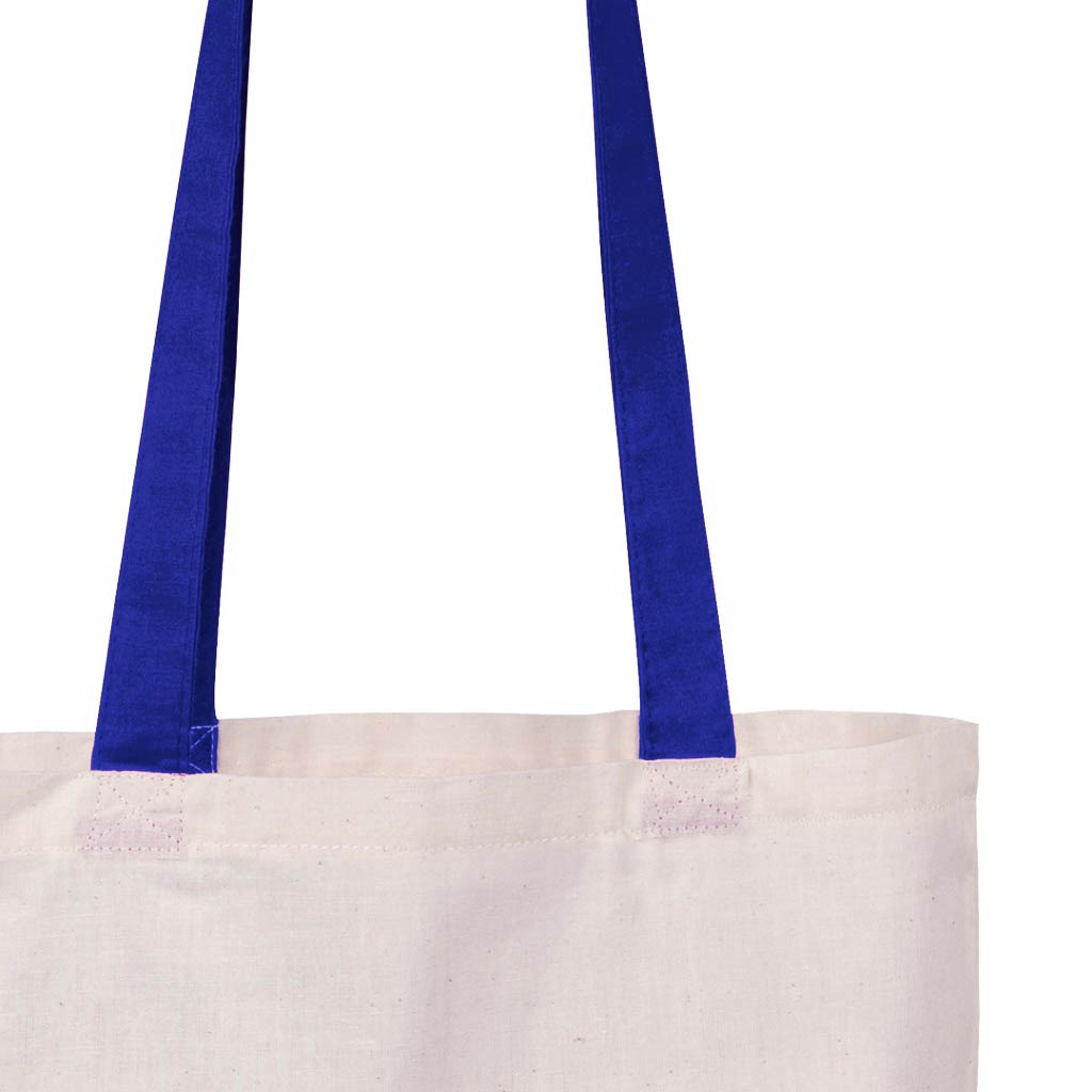 Cotton Shopping Bag - Blue Handle