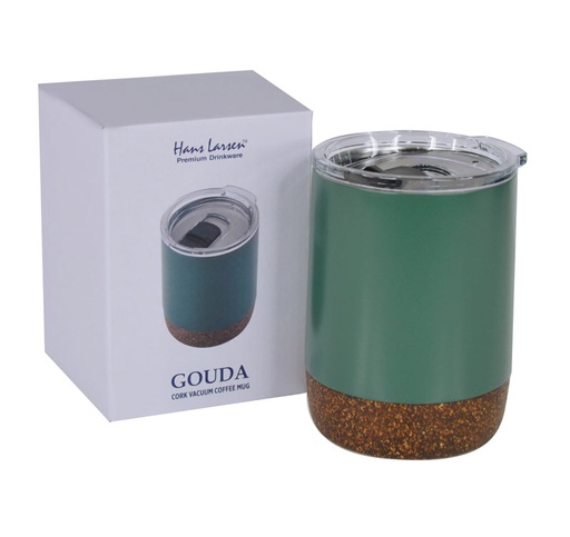 GOUDA - Hans Larsen Vacuum Mug With Cork Base - Green