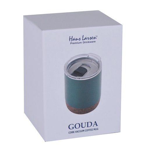 GOUDA - Hans Larsen Vacuum Mug With Cork Base - Green