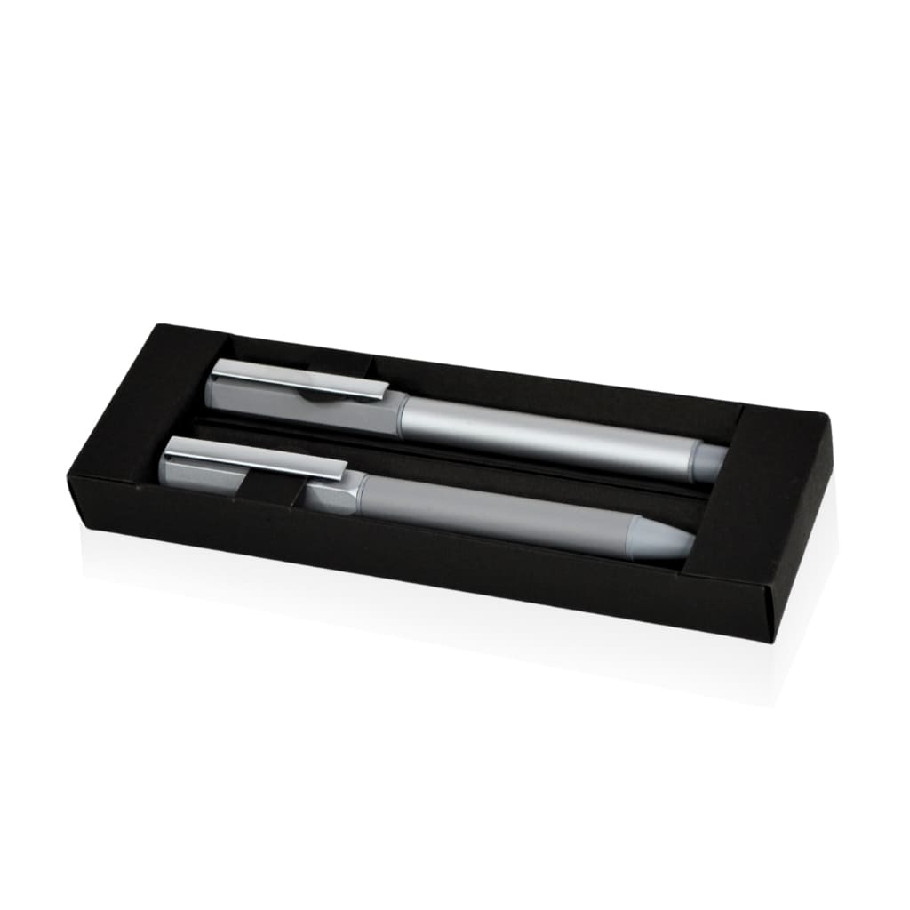 TROFA - Metal Roller and Ball Pen Set - Silver/Grey