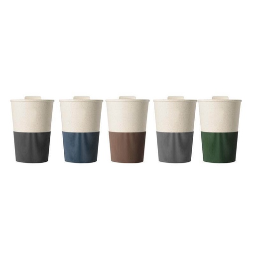 MALTA - Wheat Straw Cup with Silicone Sleeve - Black