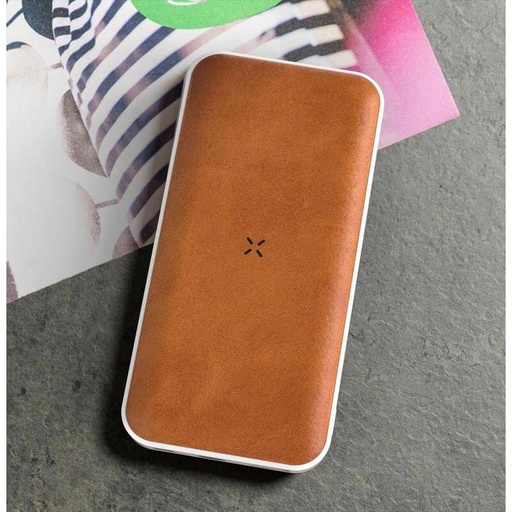 ALBECK - Recycled Leather 10000mAh PD Powerbank - White/Tan