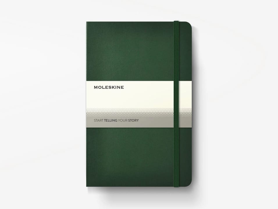 Moleskine Classic Large Ruled Hard Cover Notebook - Myrtle Green