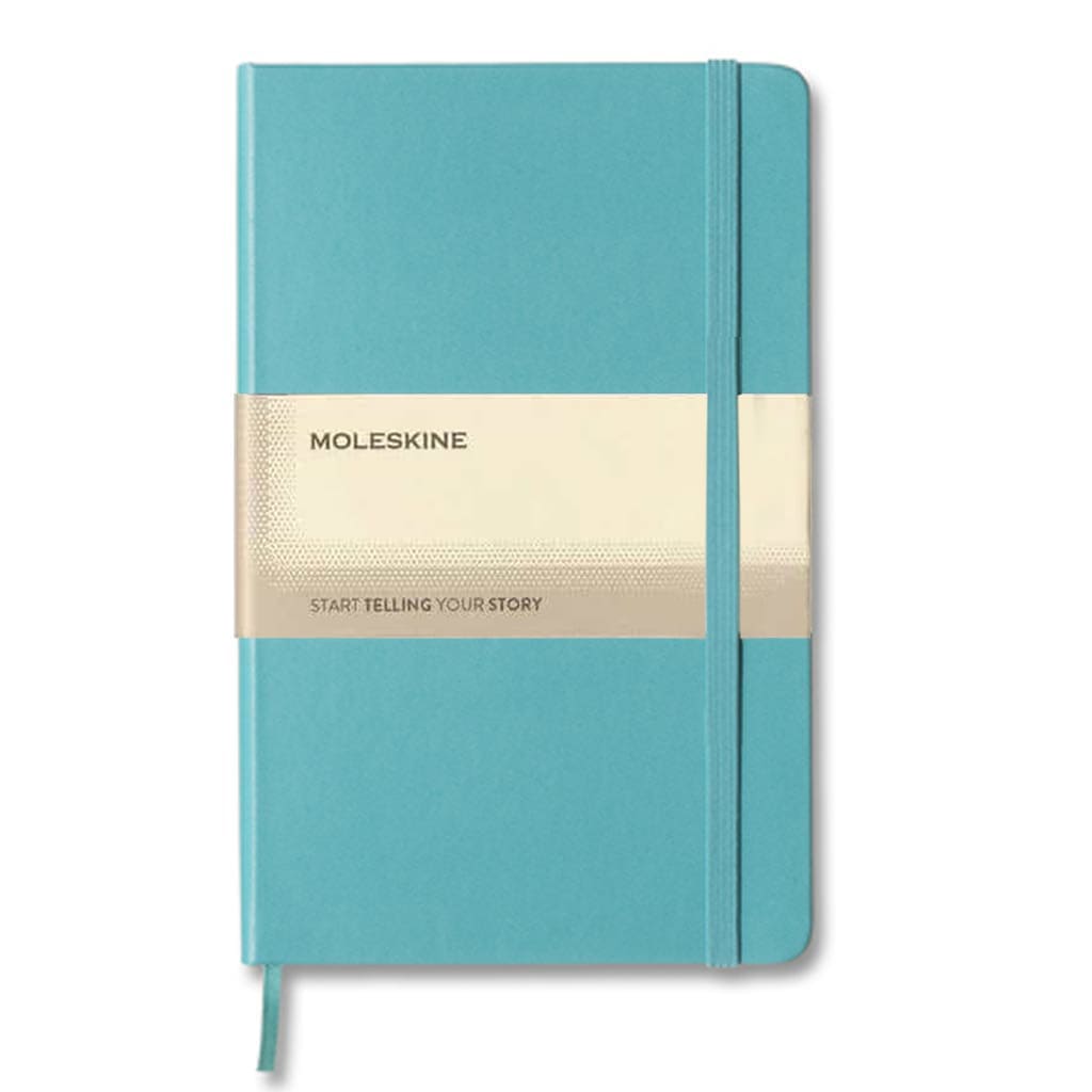 Moleskine Classic Large Ruled Hard Cover Notebook - Reef Blue