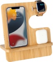 TRABEN - eco-neutral 3-in-1 Bamboo 10W Simultaneous Charging Station