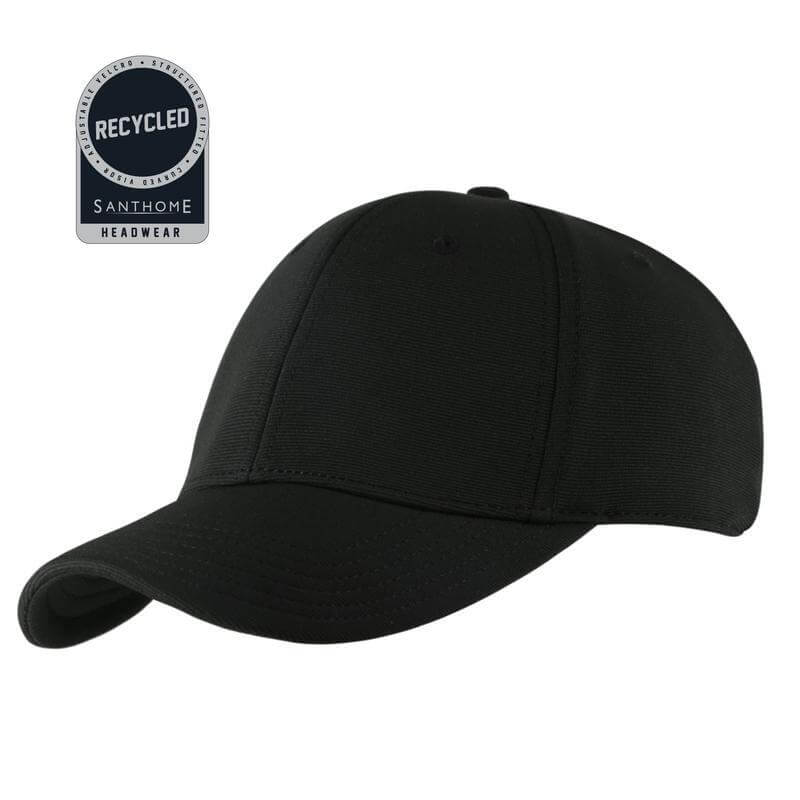 TITAN - Santhome Recycled 6 Panel Adjustable Cap - Black