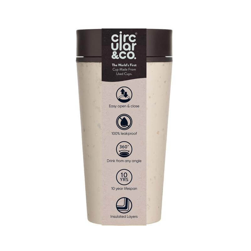 Circular Cup 12oz Cream & Cosmic Black