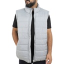 [Puffer Vest Grey Melange -  S] Santhome Zip Up  Puffer Vest (Small)