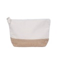 [CTEN 431] ASSENS - GRS-certified Recycled Cotton-Jute Zipper Pouch - Natural