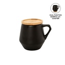 SEVILLA - eco-neutral Ceramic Mug with Bamboo Lid - Black