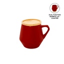 [DWEN 3200] SEVILLA - eco-neutral Ceramic Mug with Bamboo Lid - Red