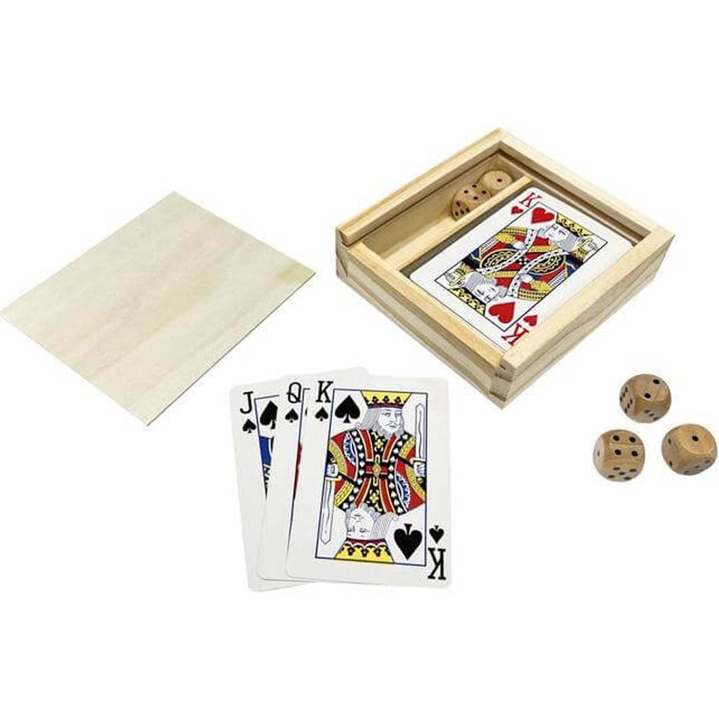 VIGO -eco-neutral 2-in-1 Wooden Games Box