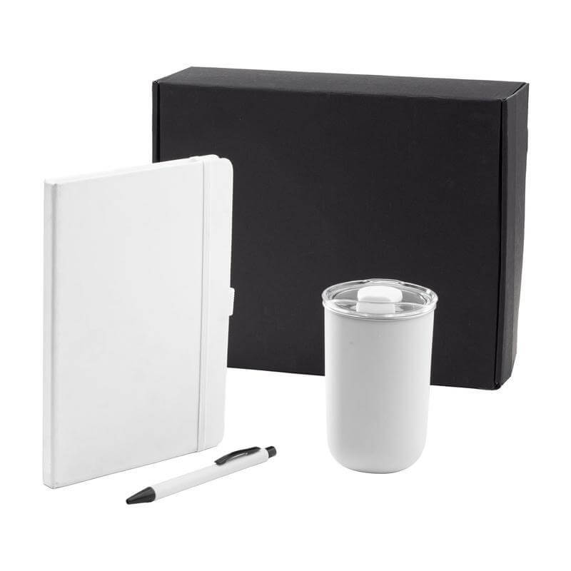 HEVIZ - Giftology Set of Tumbler, A5 Notebook and Pen - White