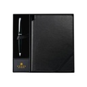 [GSCR 5001] Cross ATX® Basalt Black Ballpoint Pen with Classic Black Journal Gift Set