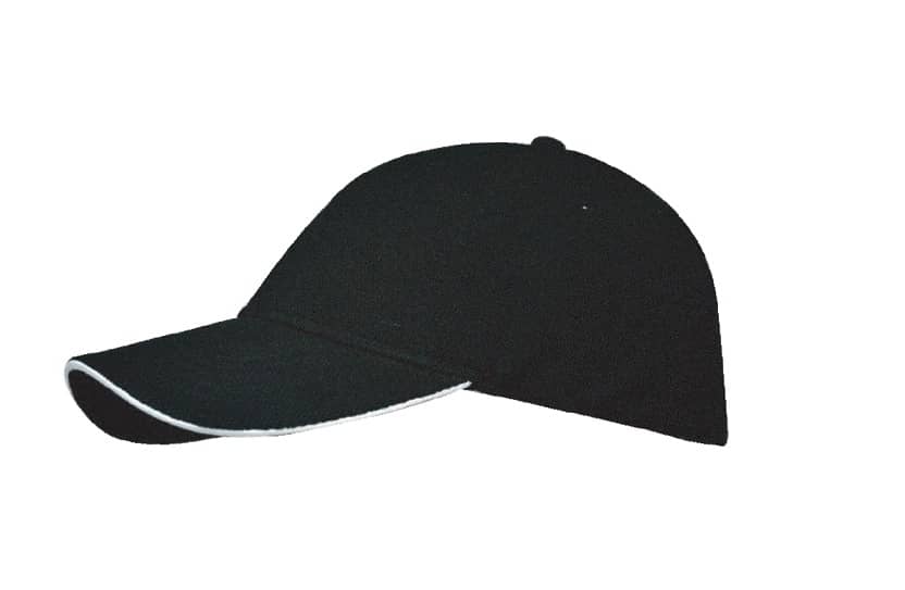 Santhome Nu-Fit® Performance Stretch-Fitted Cap - Black / White