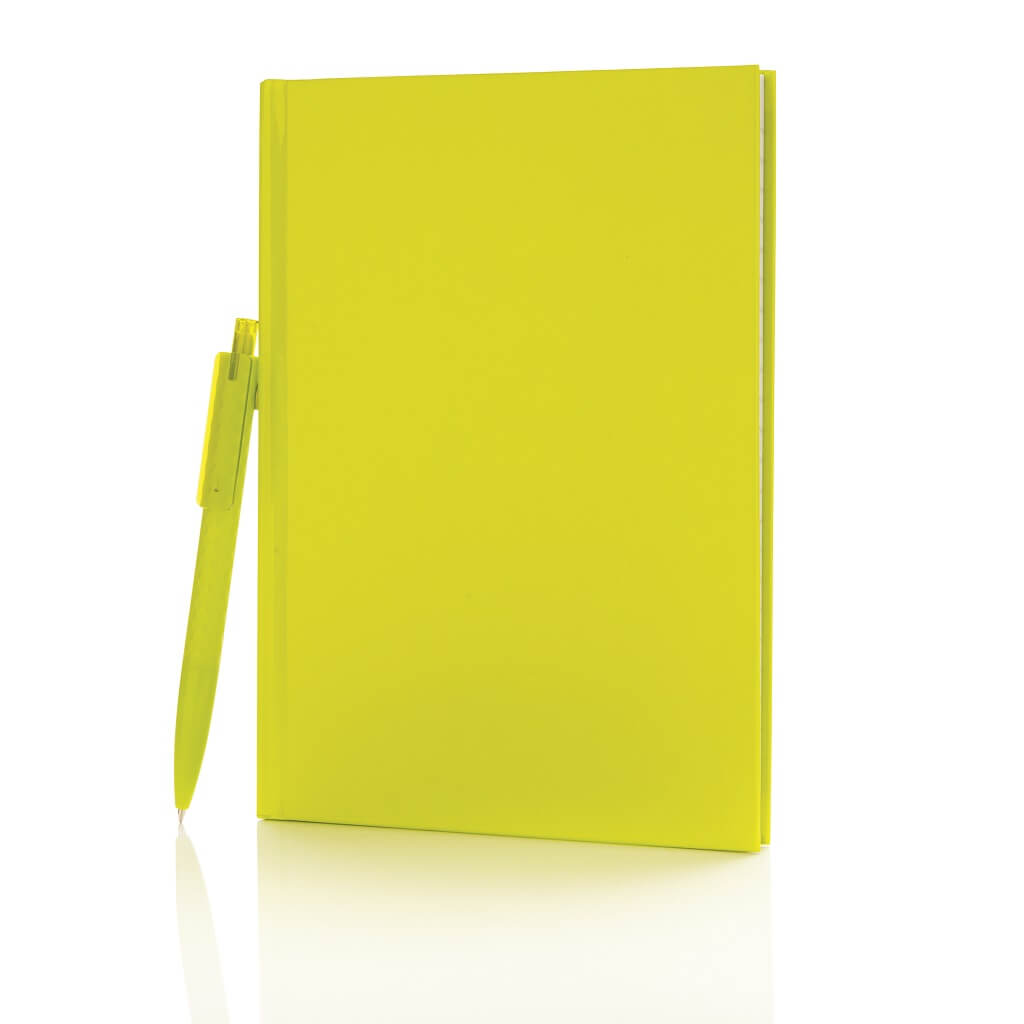 XD A5 Hard Cover Notebook With Pen - Lime