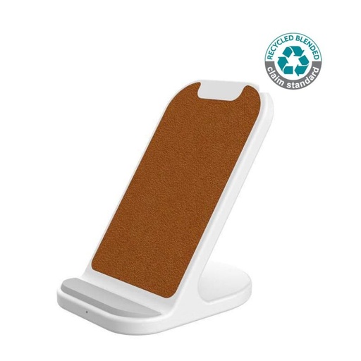 [ITWC 1160] BASEL - @memorii Recycled 10W Wireless Charger Phone Stand - White