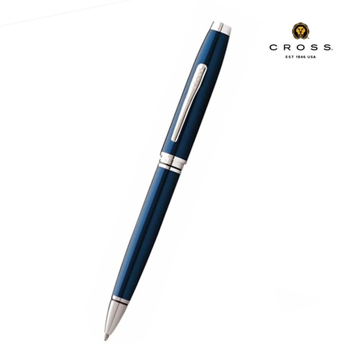 [WICR 5280] Cross Coventry Blue Lacquer with Polished Chrome Appointments Ballpoint Pen