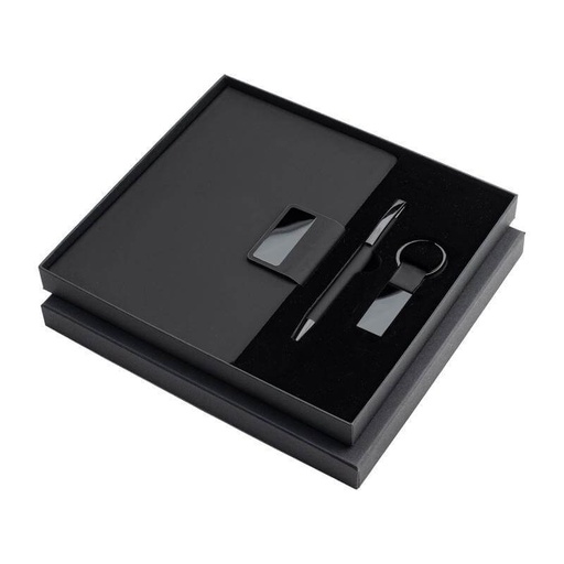 [GSGL 9587] REGENT - Giftology Set of Notebook, Keychain and Pen - Black