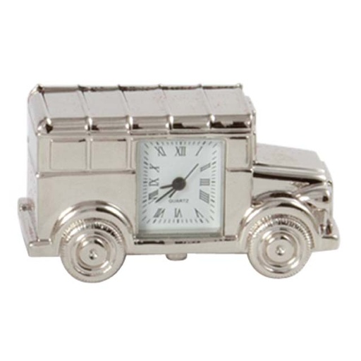 [TCPC 770] TRIOMPE - PIERRE CARDIN Silverplated Desk Clock